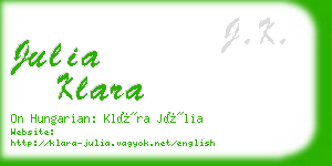 julia klara business card